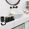 image28PC Bathroom Set  Gorgeous Pink Bathroom Set Bathroom Accessory Set Pink Shower Curtain Set with 5PC Shower CaddiesBlackGold