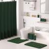 image28PC Bathroom Set  Gorgeous Pink Bathroom Set Bathroom Accessory Set Pink Shower Curtain Set with 5PC Shower CaddiesDark GreenGold