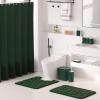 image28PC Bathroom Set  Gorgeous Pink Bathroom Set Bathroom Accessory Set Pink Shower Curtain Set with 5PC Shower CaddiesDark GreenSilver