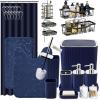 image28PC Bathroom Set  Gorgeous Pink Bathroom Set Bathroom Accessory Set Pink Shower Curtain Set with 5PC Shower CaddiesNavy BlueSilver
