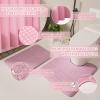 image28PC Bathroom Set  Gorgeous Pink Bathroom Set Bathroom Accessory Set Pink Shower Curtain Set with 5PC Shower CaddiesPink