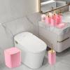 image28PC Bathroom Set  Gorgeous Pink Bathroom Set Bathroom Accessory Set Pink Shower Curtain Set with 5PC Shower CaddiesPinkGold