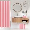 image28PC Bathroom Set  Gorgeous Pink Bathroom Set Bathroom Accessory Set Pink Shower Curtain Set with 5PC Shower CaddiesPinkSilver