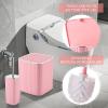 image28PC Bathroom Set  Gorgeous Pink Bathroom Set Bathroom Accessory Set Pink Shower Curtain Set with 5PC Shower CaddiesPinkSilver