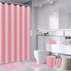 image28PC Bathroom Set  Gorgeous Pink Bathroom Set Bathroom Accessory Set Pink Shower Curtain Set with 5PC Shower CaddiesPinkSilver