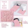 image28PC Bathroom Set  Gorgeous Pink Bathroom Set Bathroom Accessory Set Pink Shower Curtain Set with 5PC Shower CaddiesPinkSilver