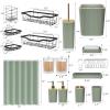 image28PC Bathroom Set  Gorgeous Pink Bathroom Set Bathroom Accessory Set Pink Shower Curtain Set with 5PC Shower CaddiesSage GreenGold