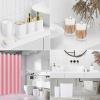 image28PC Bathroom Set  Gorgeous Pink Bathroom Set Bathroom Accessory Set Pink Shower Curtain Set with 5PC Shower CaddiesWhiteGold