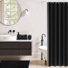 image8Piece Matte Black Bathroom Set  Luxury Resin Bathroom Accessories Sets Complete with Shower Curtain and Rugs Soap Dispenser Toothbrush Holder Cup Apothecary Jars ampamp TrayBlack