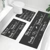 imageBathroom Rugs Sets 3 Piece Non Slip Washable Super Absorbent Stain Resistant Quick Dry Thin with UShaped Toilet Bath Mats for Bathroom Restroom Toilet Shower Tub Gray