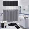imageBathroom SetBathroom Sets with Shower Curtain and Rugs Sequin Shower Curtain Set Orange Bathroom Rugs Sets Bathroom DecorBlack