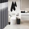 imageBathroom SetBathroom Sets with Shower Curtain and Rugs Sequin Shower Curtain Set Orange Bathroom Rugs Sets Bathroom DecorBlack