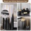 imageBathroom SetBathroom Sets with Shower Curtain and Rugs Sequin Shower Curtain Set Orange Bathroom Rugs Sets Bathroom DecorBlack2