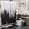imageBathroom SetBathroom Sets with Shower Curtain and Rugs Sequin Shower Curtain Set Orange Bathroom Rugs Sets Bathroom DecorBlack2