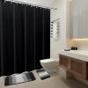 imageBathroom SetBathroom Sets with Shower Curtain and Rugs Sequin Shower Curtain Set Orange Bathroom Rugs Sets Bathroom DecorBlack6