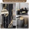 imageBathroom SetBathroom Sets with Shower Curtain and Rugs Sequin Shower Curtain Set Orange Bathroom Rugs Sets Bathroom DecorBlack7