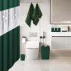 imageBathroom SetBathroom Sets with Shower Curtain and Rugs Sequin Shower Curtain Set Orange Bathroom Rugs Sets Bathroom DecorDark Green