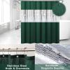 imageBathroom SetBathroom Sets with Shower Curtain and Rugs Sequin Shower Curtain Set Orange Bathroom Rugs Sets Bathroom DecorDark Green
