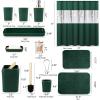 imageBathroom SetBathroom Sets with Shower Curtain and Rugs Sequin Shower Curtain Set Orange Bathroom Rugs Sets Bathroom DecorDark Green