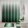 imageBathroom SetBathroom Sets with Shower Curtain and Rugs Sequin Shower Curtain Set Orange Bathroom Rugs Sets Bathroom DecorDark Green