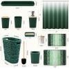 imageBathroom SetBathroom Sets with Shower Curtain and Rugs Sequin Shower Curtain Set Orange Bathroom Rugs Sets Bathroom DecorDark Green