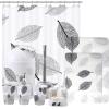 imageBathroom SetBathroom Sets with Shower Curtain and Rugs Sequin Shower Curtain Set Orange Bathroom Rugs Sets Bathroom DecorGrey Leaves