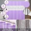 imageBathroom SetBathroom Sets with Shower Curtain and Rugs Sequin Shower Curtain Set Orange Bathroom Rugs Sets Bathroom DecorLight Purple