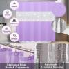 imageBathroom SetBathroom Sets with Shower Curtain and Rugs Sequin Shower Curtain Set Orange Bathroom Rugs Sets Bathroom DecorLight Purple