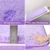 imageBathroom SetBathroom Sets with Shower Curtain and Rugs Sequin Shower Curtain Set Orange Bathroom Rugs Sets Bathroom DecorLight Purple