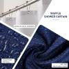 imageBathroom SetBathroom Sets with Shower Curtain and Rugs Sequin Shower Curtain Set Orange Bathroom Rugs Sets Bathroom DecorNavy Blue