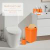 imageBathroom SetBathroom Sets with Shower Curtain and Rugs Sequin Shower Curtain Set Orange Bathroom Rugs Sets Bathroom DecorOrange