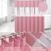 imageBathroom SetBathroom Sets with Shower Curtain and Rugs Sequin Shower Curtain Set Orange Bathroom Rugs Sets Bathroom DecorPink