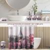 imageBathroom SetBathroom Sets with Shower Curtain and Rugs Sequin Shower Curtain Set Orange Bathroom Rugs Sets Bathroom DecorPink Paris