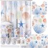 imageBathroom SetBathroom Sets with Shower Curtain and Rugs Sequin Shower Curtain Set Orange Bathroom Rugs Sets Bathroom DecorSea