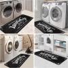 imageBlack Laundry Mat 20quotx47quot  HighDensity Memory Foam Rug Industrial Farmhouse NonSlip Runner for Laundry Room Kitchen ampamp MudroomBlack
