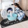 imageBlack Laundry Mat 20quotx47quot  HighDensity Memory Foam Rug Industrial Farmhouse NonSlip Runner for Laundry Room Kitchen ampamp MudroomBlack