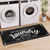 imageBlack Laundry Mat 20quotx47quot  HighDensity Memory Foam Rug Industrial Farmhouse NonSlip Runner for Laundry Room Kitchen ampamp MudroomBlack