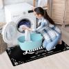 imageBlack Laundry Mat 20quotx47quot  HighDensity Memory Foam Rug Industrial Farmhouse NonSlip Runner for Laundry Room Kitchen ampamp MudroomBlack1