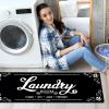 imageBlack Laundry Mat 20quotx47quot  HighDensity Memory Foam Rug Industrial Farmhouse NonSlip Runner for Laundry Room Kitchen ampamp MudroomBlack1