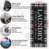 imageBlack Laundry Mat 20quotx47quot  HighDensity Memory Foam Rug Industrial Farmhouse NonSlip Runner for Laundry Room Kitchen ampamp MudroomBlackbuffalo Plaid