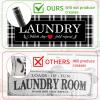 imageBlack Laundry Mat 20quotx47quot  HighDensity Memory Foam Rug Industrial Farmhouse NonSlip Runner for Laundry Room Kitchen ampamp MudroomBlackbuffalo Plaid