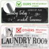 imageBlack Laundry Mat 20quotx47quot  HighDensity Memory Foam Rug Industrial Farmhouse NonSlip Runner for Laundry Room Kitchen ampamp MudroomBlacksaying01