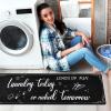 imageBlack Laundry Mat 20quotx47quot  HighDensity Memory Foam Rug Industrial Farmhouse NonSlip Runner for Laundry Room Kitchen ampamp MudroomBlacksaying01