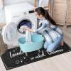 imageBlack Laundry Mat 20quotx47quot  HighDensity Memory Foam Rug Industrial Farmhouse NonSlip Runner for Laundry Room Kitchen ampamp MudroomBlacksaying01