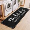 imageBlack Laundry Mat 20quotx47quot  HighDensity Memory Foam Rug Industrial Farmhouse NonSlip Runner for Laundry Room Kitchen ampamp MudroomBlacksaying03