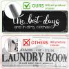 imageBlack Laundry Mat 20quotx47quot  HighDensity Memory Foam Rug Industrial Farmhouse NonSlip Runner for Laundry Room Kitchen ampamp MudroomBlacksaying03