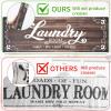 imageBlack Laundry Mat 20quotx47quot  HighDensity Memory Foam Rug Industrial Farmhouse NonSlip Runner for Laundry Room Kitchen ampamp MudroomBrown