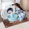 imageBlack Laundry Mat 20quotx47quot  HighDensity Memory Foam Rug Industrial Farmhouse NonSlip Runner for Laundry Room Kitchen ampamp MudroomBrown