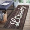 imageBlack Laundry Mat 20quotx47quot  HighDensity Memory Foam Rug Industrial Farmhouse NonSlip Runner for Laundry Room Kitchen ampamp MudroomBrownwreath