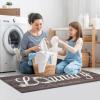 imageBlack Laundry Mat 20quotx47quot  HighDensity Memory Foam Rug Industrial Farmhouse NonSlip Runner for Laundry Room Kitchen ampamp MudroomBrownwreath